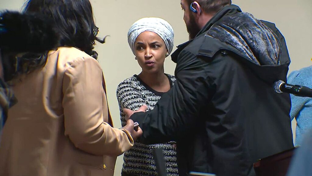Rep Omar reportedly attacked with apple cider vinegar at Minneapolis town hall