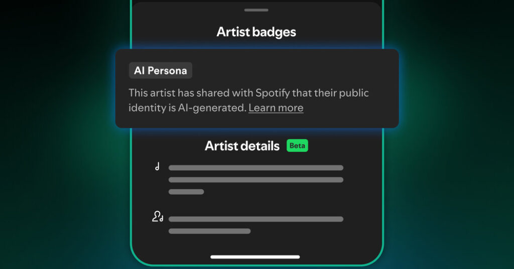 Spotify Will Label A.I. Artists and Avoid Promoting Them