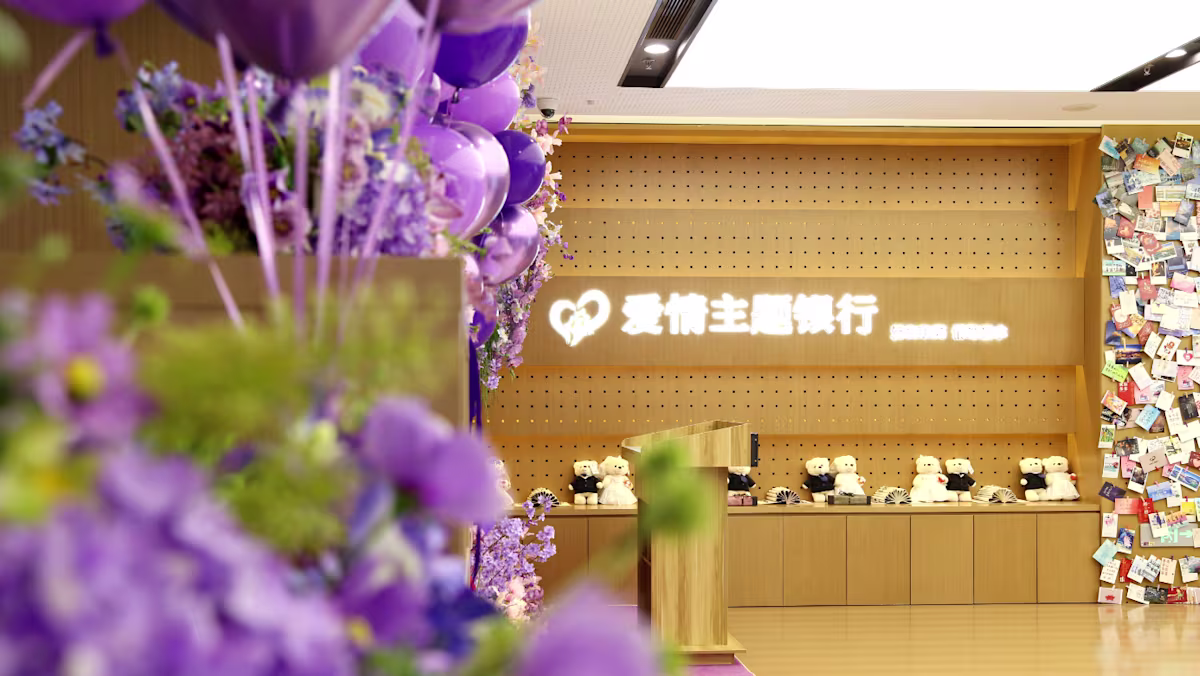 Couples in China are saying ‘I do’ in unconventional venues like banks, malls and metro stations