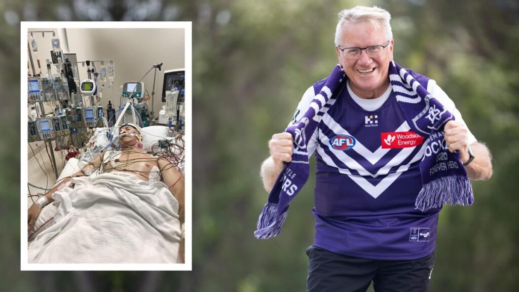 Dockers superfan Alan Perriam takes himself off heart transplant list to make it to MCG for grand final