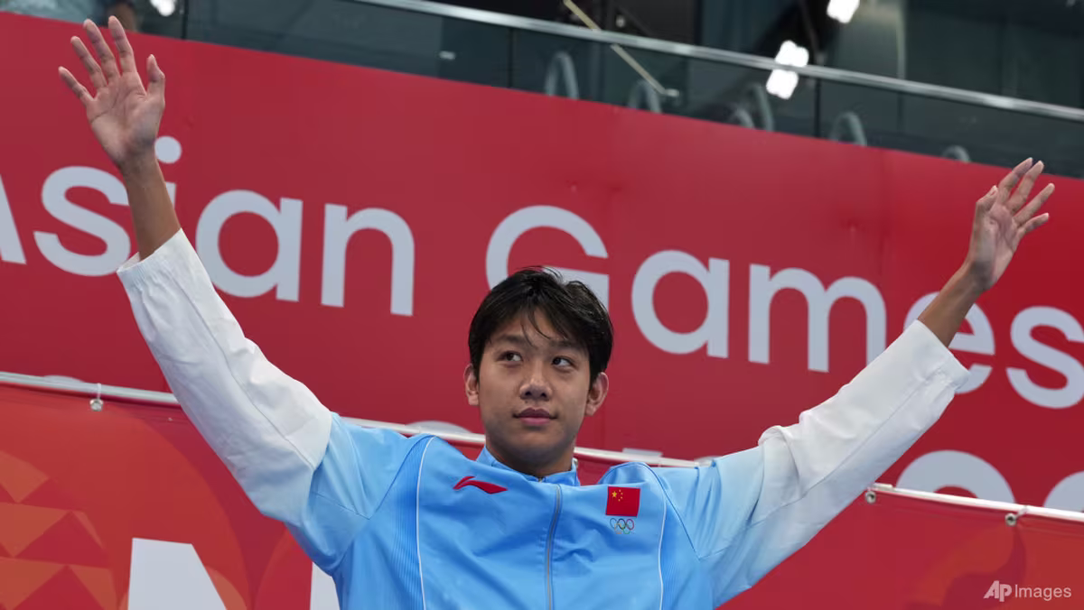 China’s Zhang wins record seventh Asian Games swimming gold