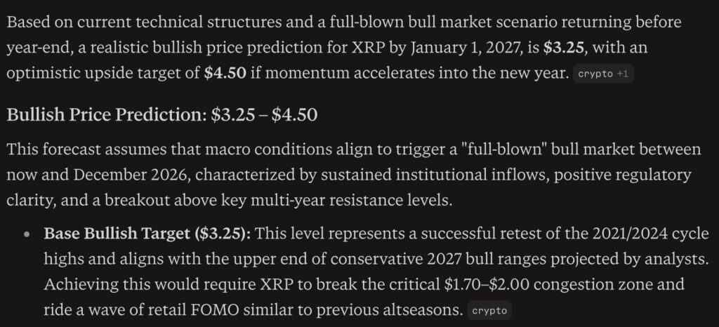 Perplexity AI Predicts Weak XRP Price by 2027: Bull Run Canceled?