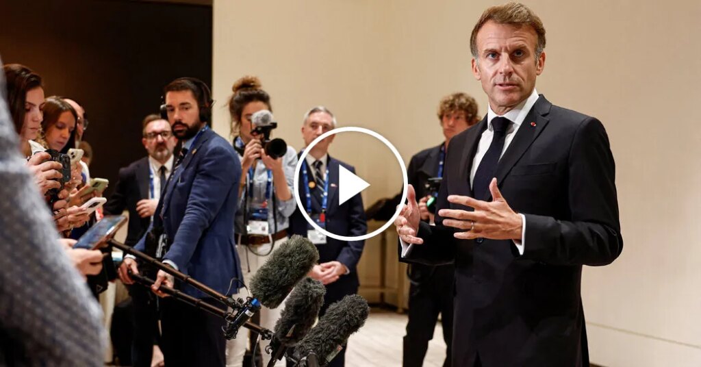 Macron Says Foreign Leaders Shared Misinformation on France Protests