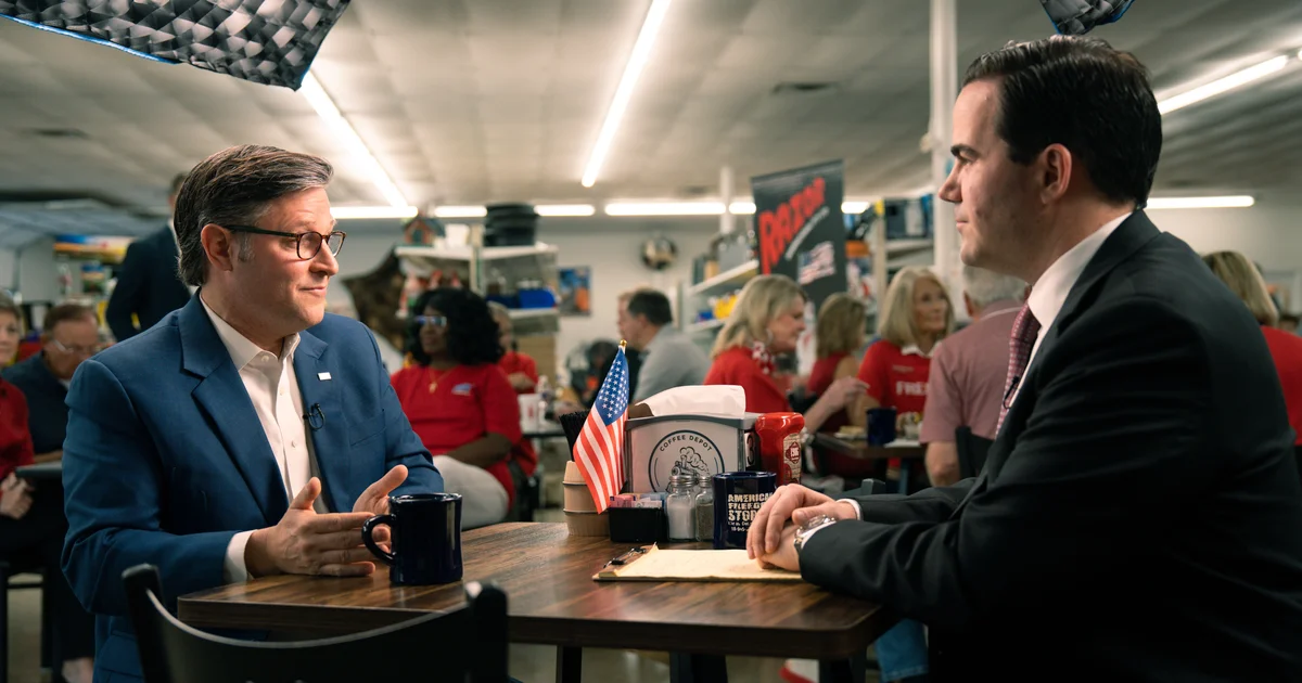„Heaven forbid“: Mike Johnson says he intends to remain GOP leader if Republicans lose House majority
