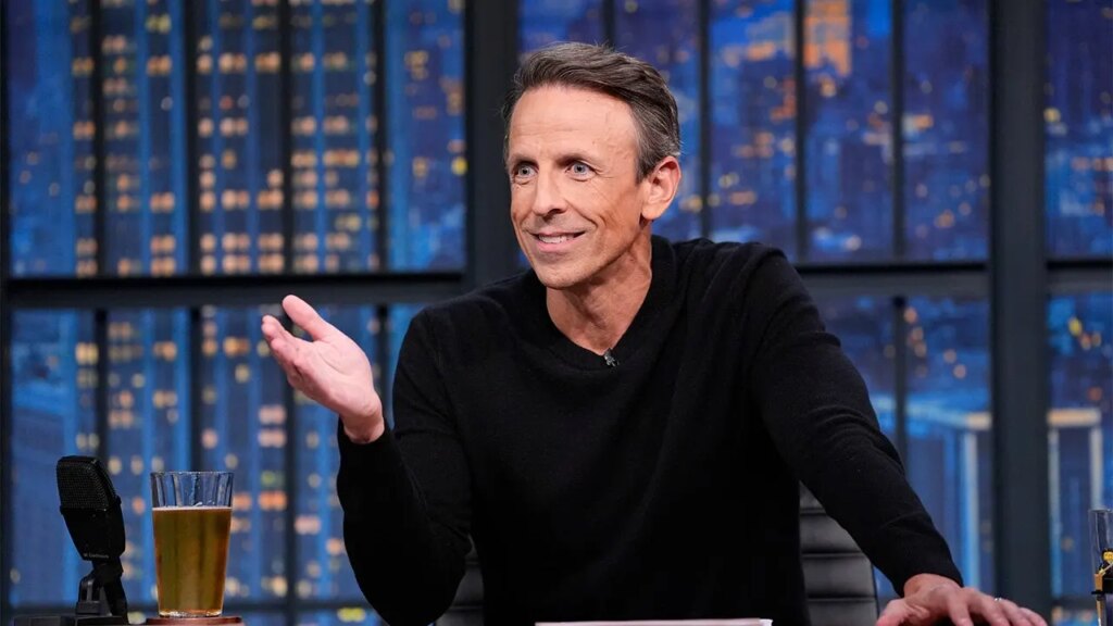Seth Meyers says he changed his show’s tone after Trump won again