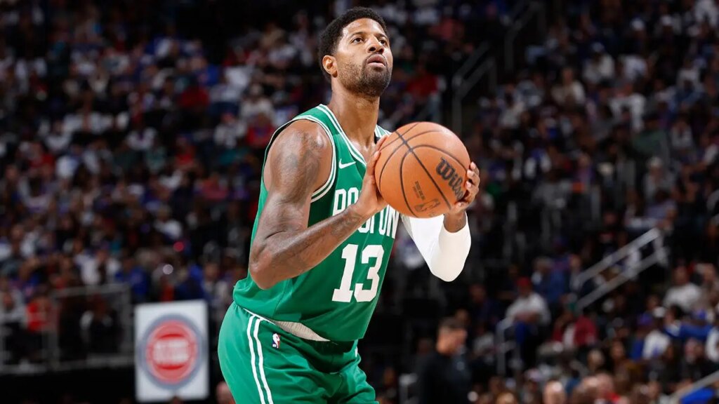 Boston Celtics‘ Paul George hit with flopping fine after 38-point debut ends in collapse