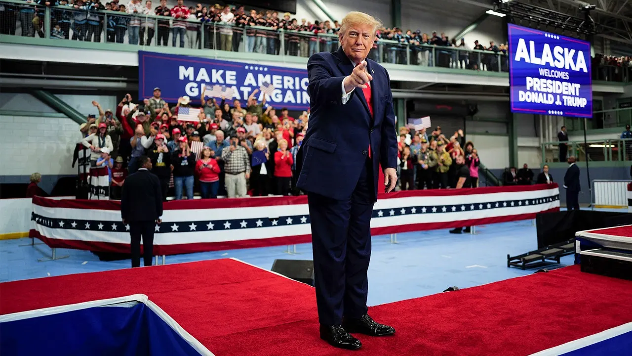Trump pardons mechanics onstage at Alaska rally after Biden-era prosecutions